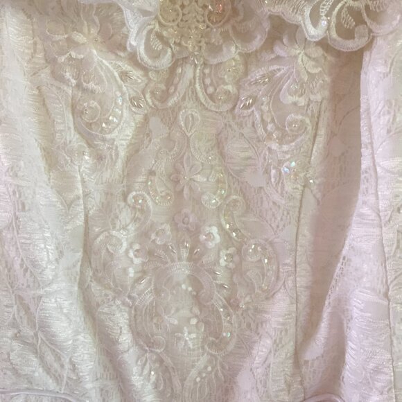 Handmade Custom Designed One-of-a-Kind High-Low Wedding Dress - Picture 3 of 9